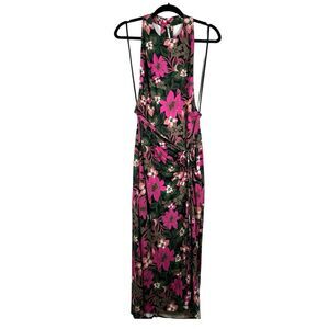 Free People Mimi Wrap Floral Maxi Dress Vacation Tropical Hawaiian Medium